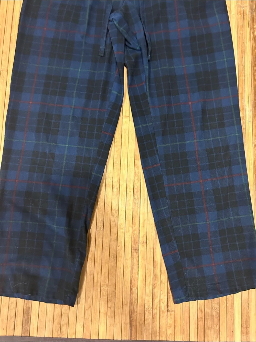 Nautica Cozy M Blue Black Red Plaid Striped Pajama Old Money Inspired PJ Bottoms